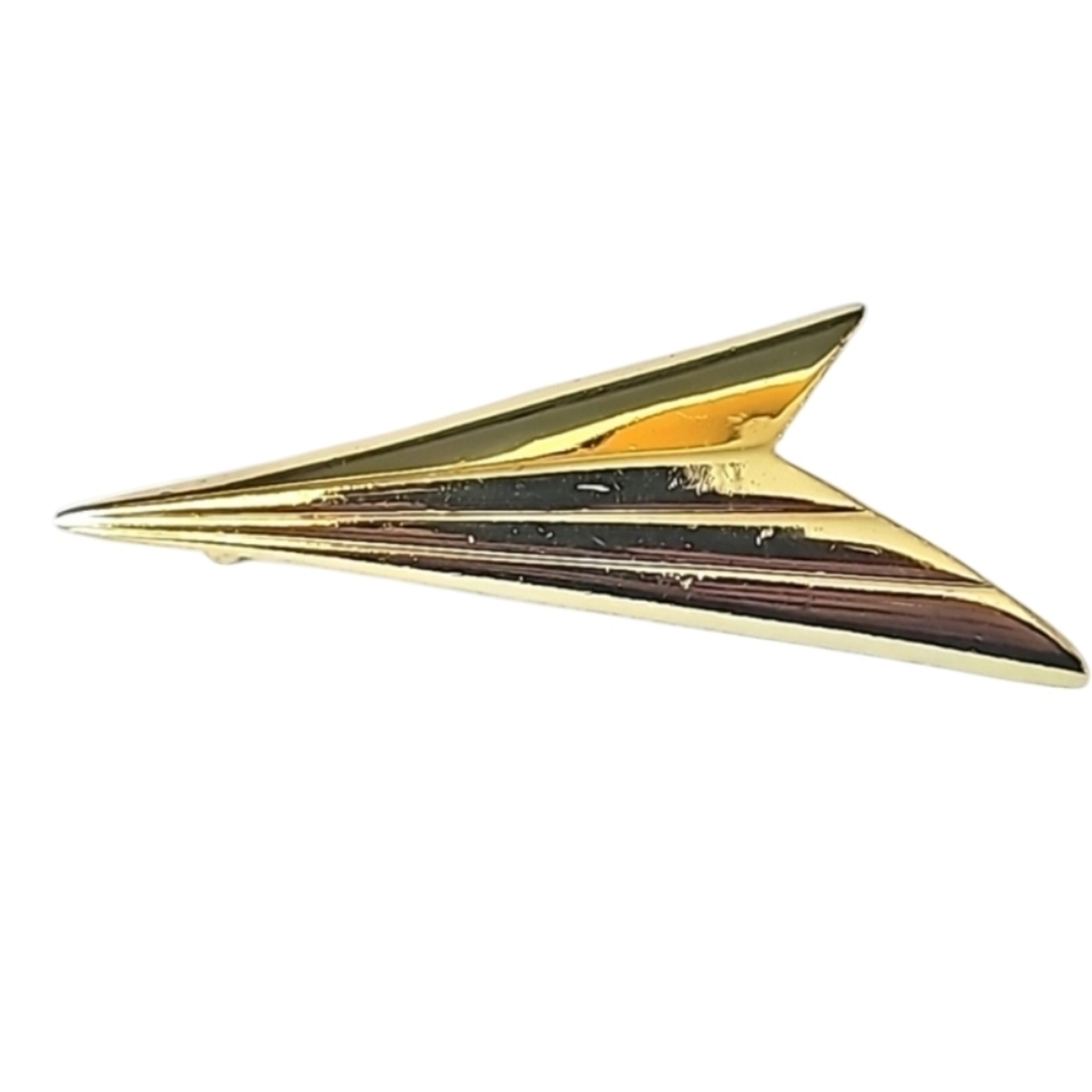 1980s Vintage Ajc (American Jewelry Company) V Airplane Brooch